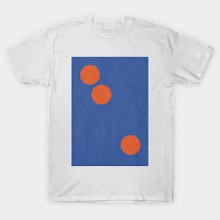 Orange Bubbles on a Blue Background T-Shirt